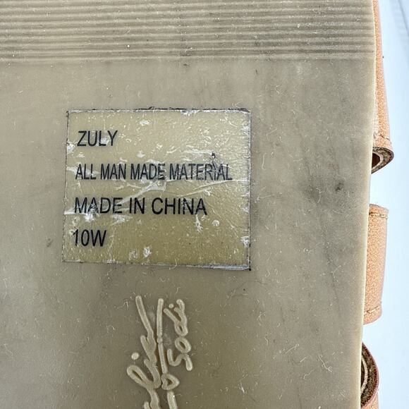 Thalia Sodi Women’s Zuly Cognac Leather Sandals 10 W EUC IN‎ BOX - Picture 8 of 11